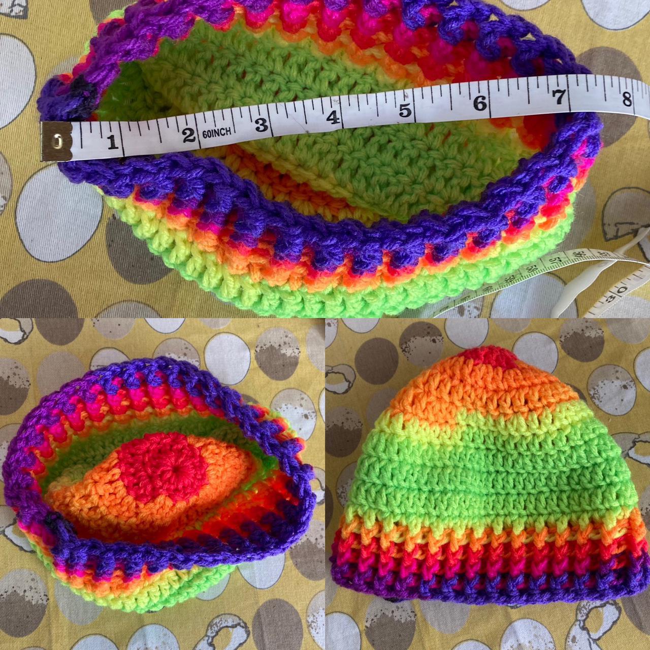Product Image 4 - Neon rainbow knit beanie 

The