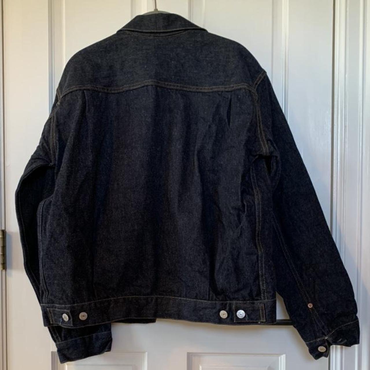 Vintage Levi’s denim type II jacket with silver... - Depop