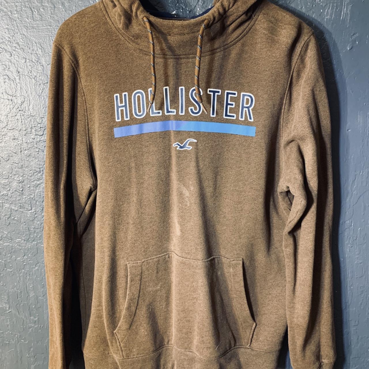 Brown hollister clearance hoodie