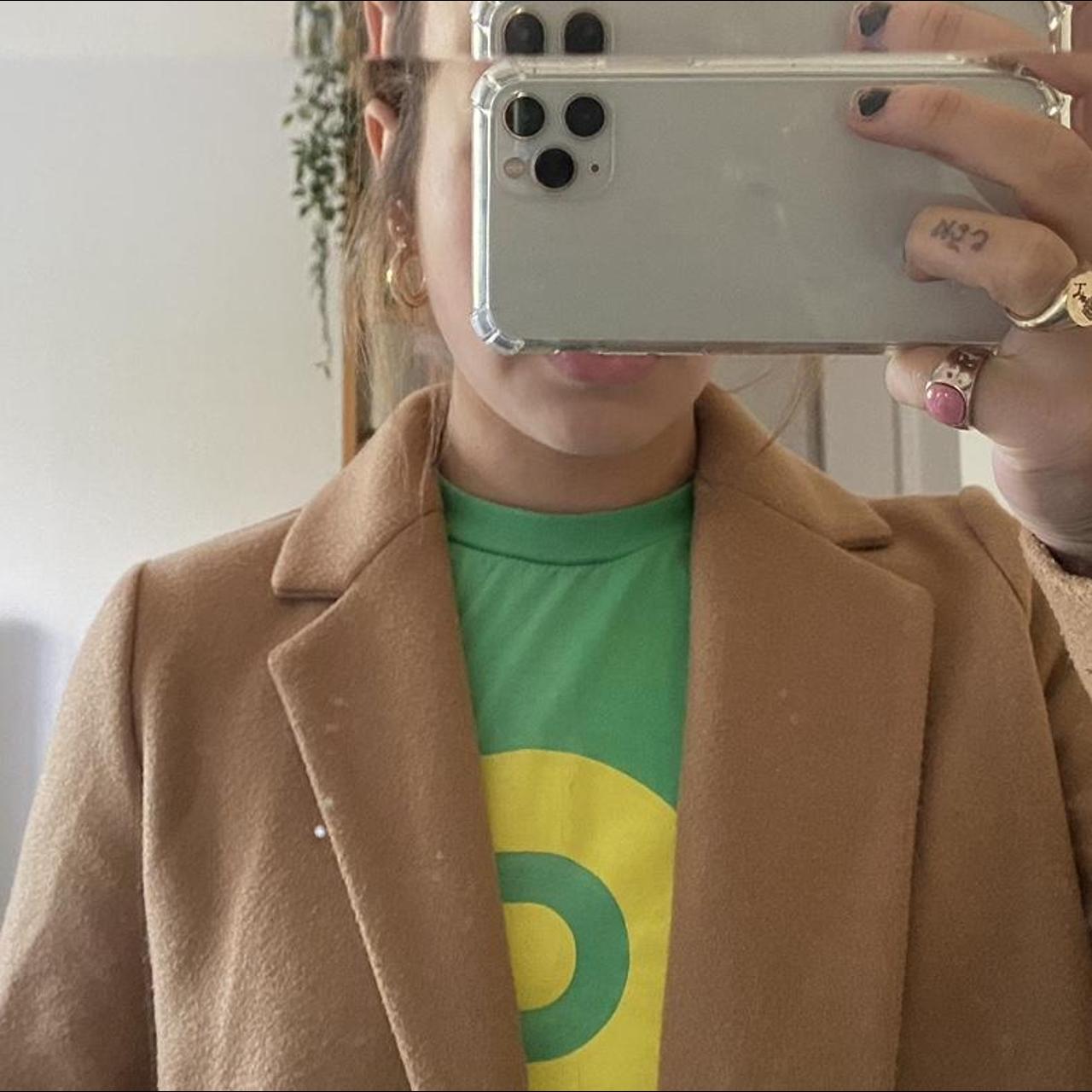 Zara camel coat Long tan colour coat with pockets,... Depop