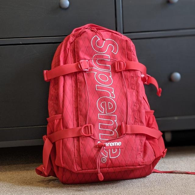 Supreme bag Supreme backpack FW18 RED Offers and - Depop