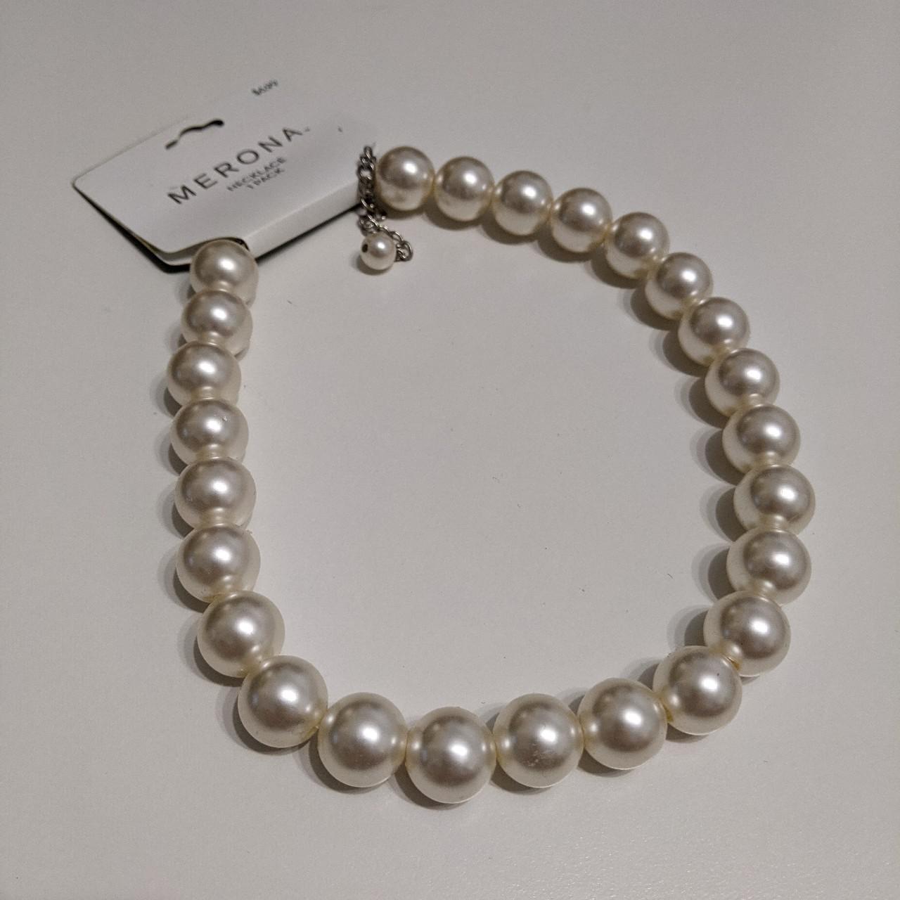 Beautiful big pearl necklace. Brand new. Pearls are - Depop