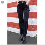 John Galt Brandy Melville Navy Blue High Waist Corduroy Cargo