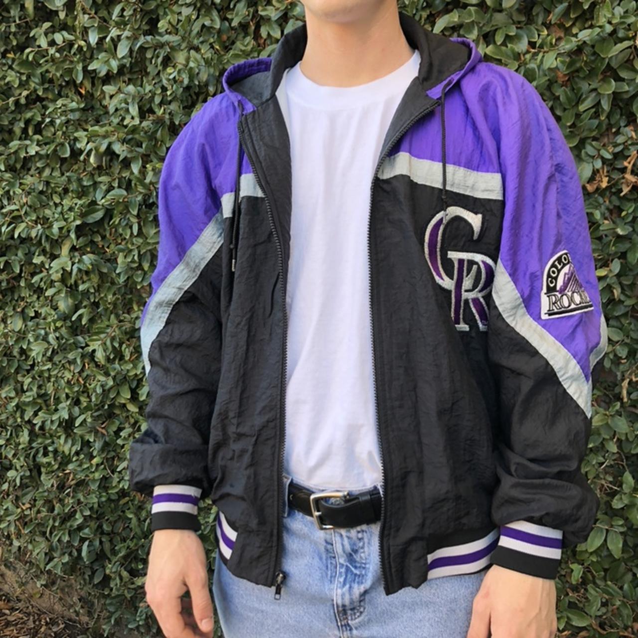 Vintage Colorado Rockies MLB windbreaker, •Size...