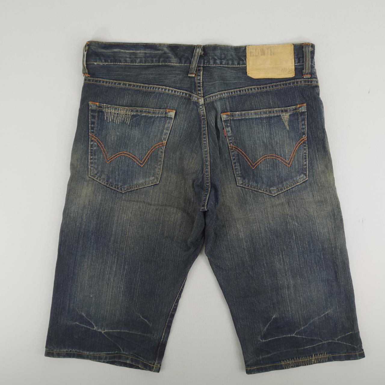 Vintage Edwin Short Men Denim Jeans Ripped Boro... - Depop