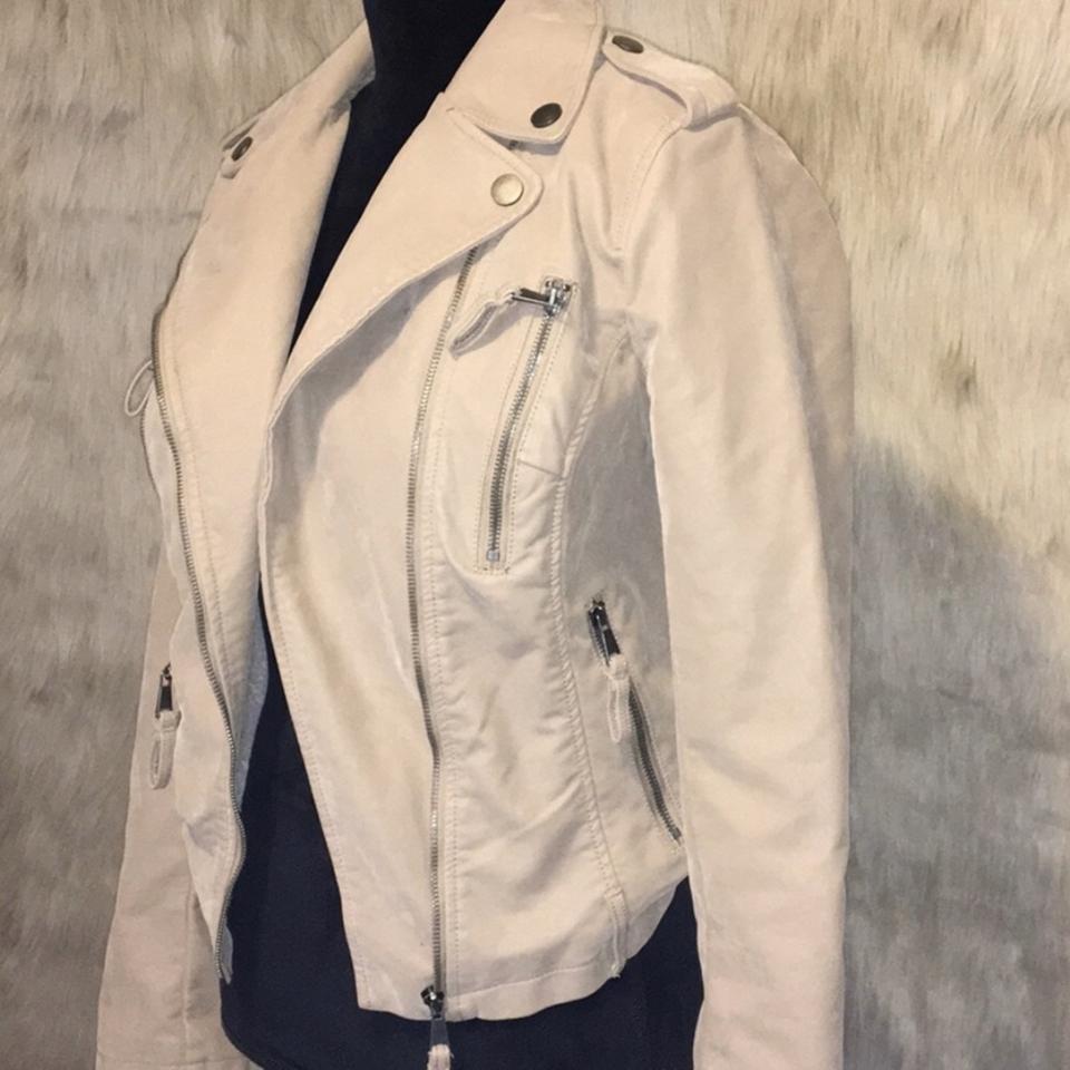 BNCI By Blanc Noir Micro Vegan Suede Moto Jacket M Depop