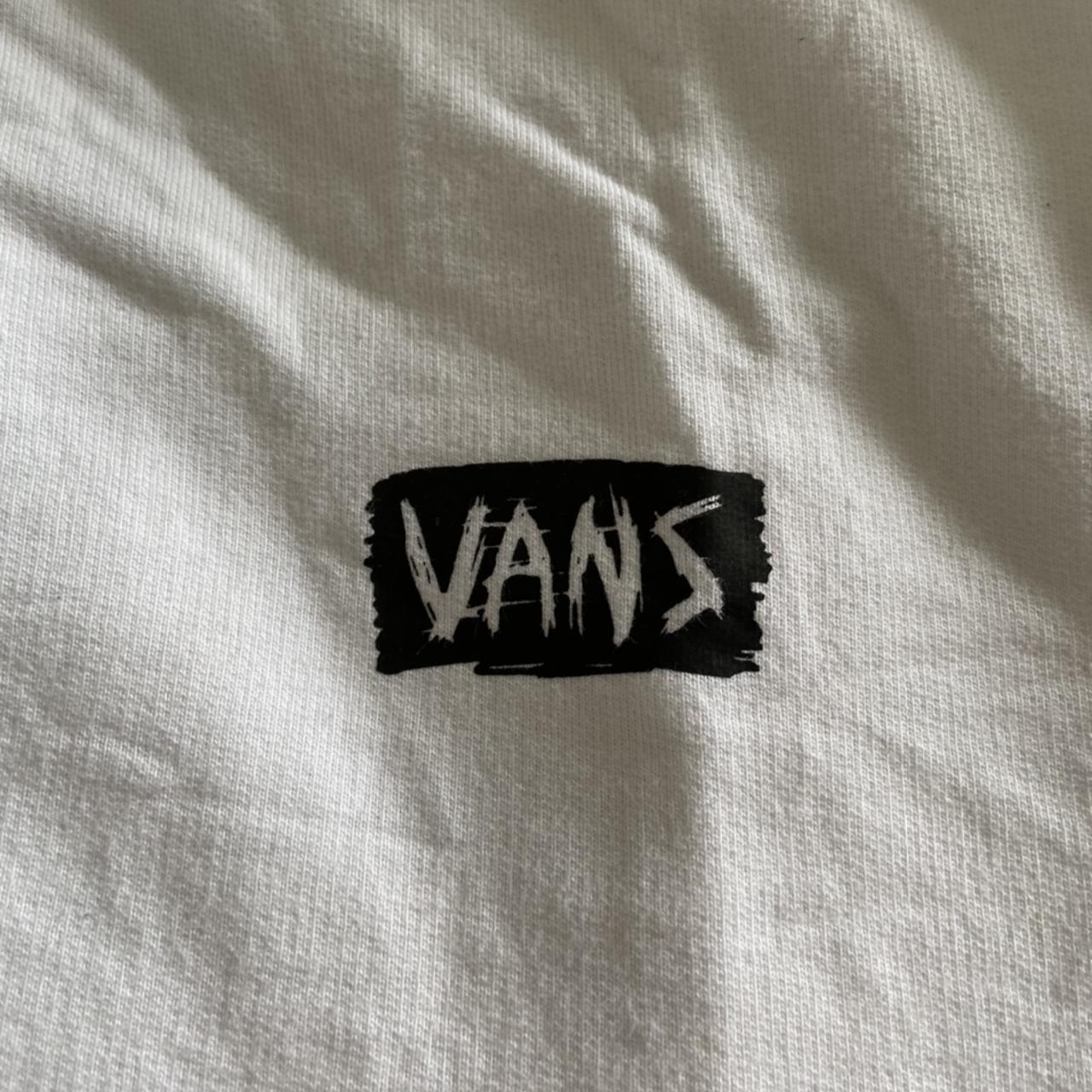 Vans White Off The Wall skate long sleeve crew neck... - Depop