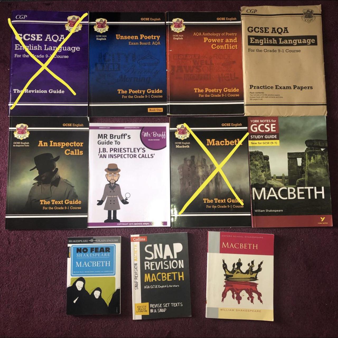 GCSE ENGLISH REVISION GUIDES AND TEXTS - CGP... - Depop