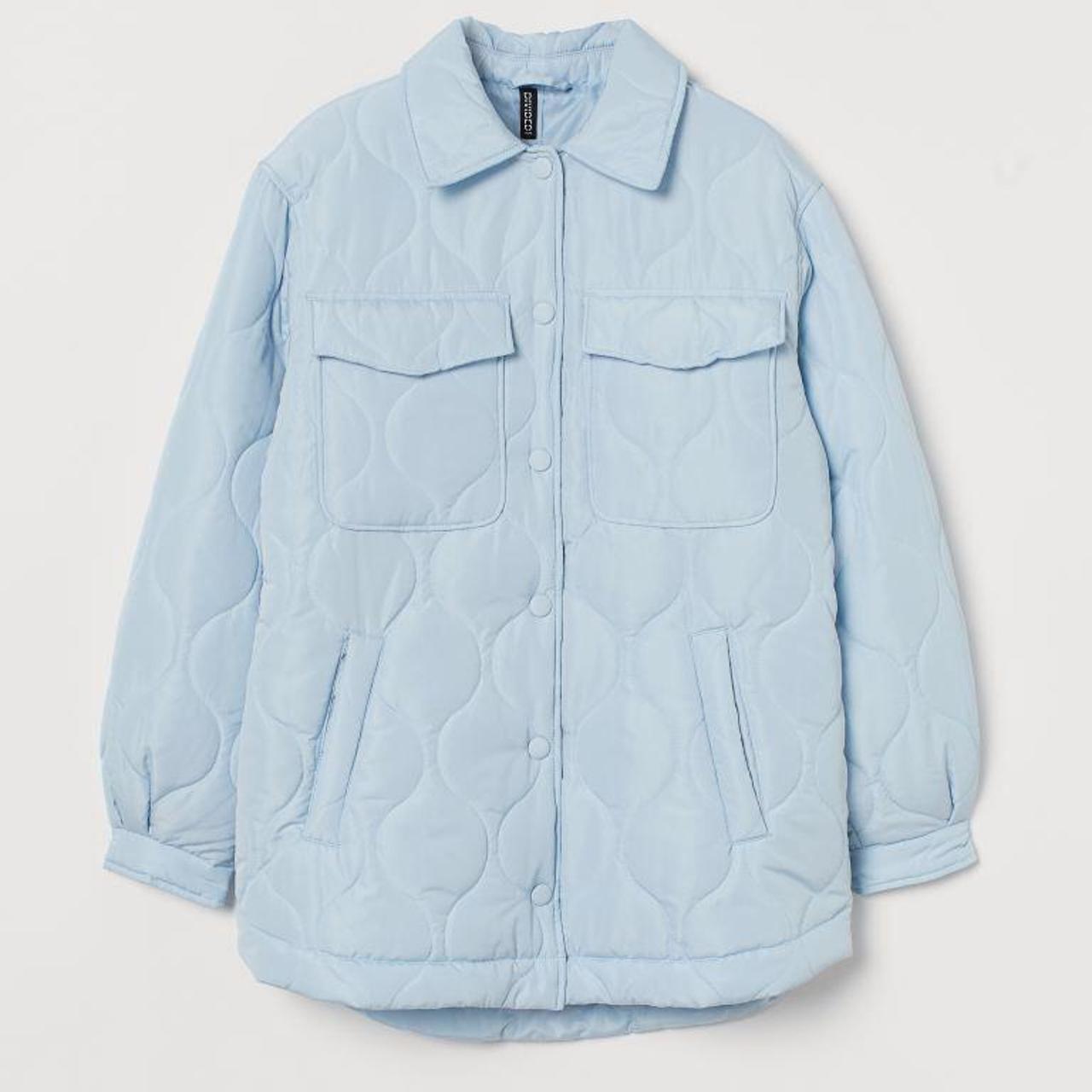 Light blue outlet quilted jacket