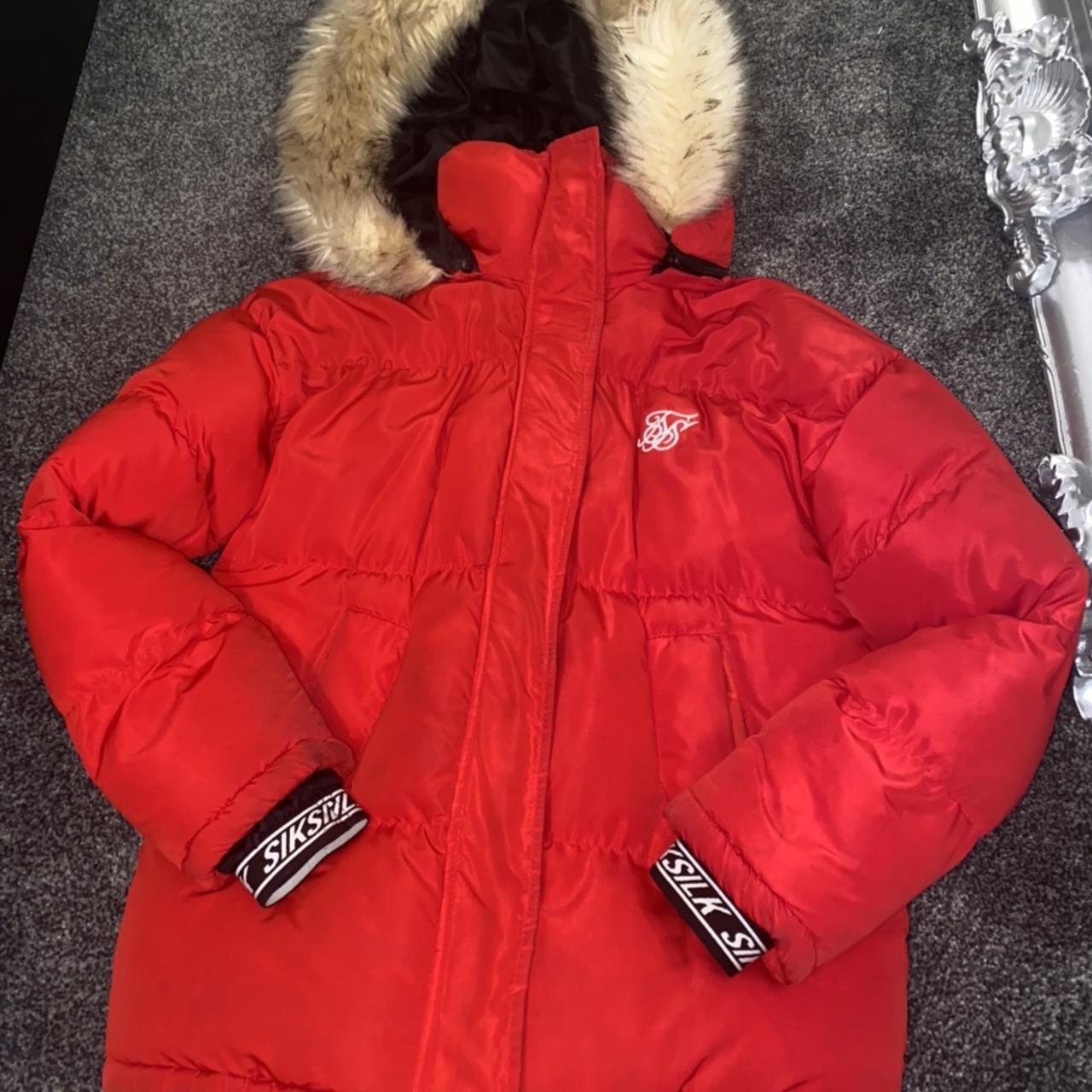 River Island Red faux fur trim hooded puffer coat  Red faux fur, What to  wear today, Mens outdoor jackets