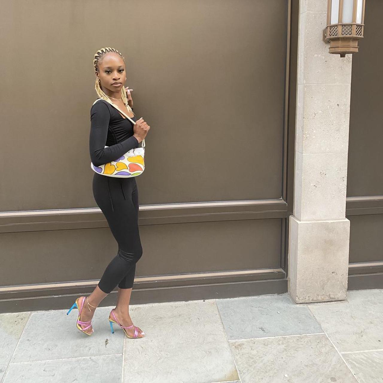 Zara stretch top with side gathering + shapewear... Depop