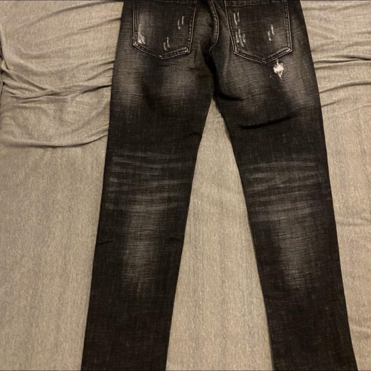 black ripped dsquared jeans - Depop