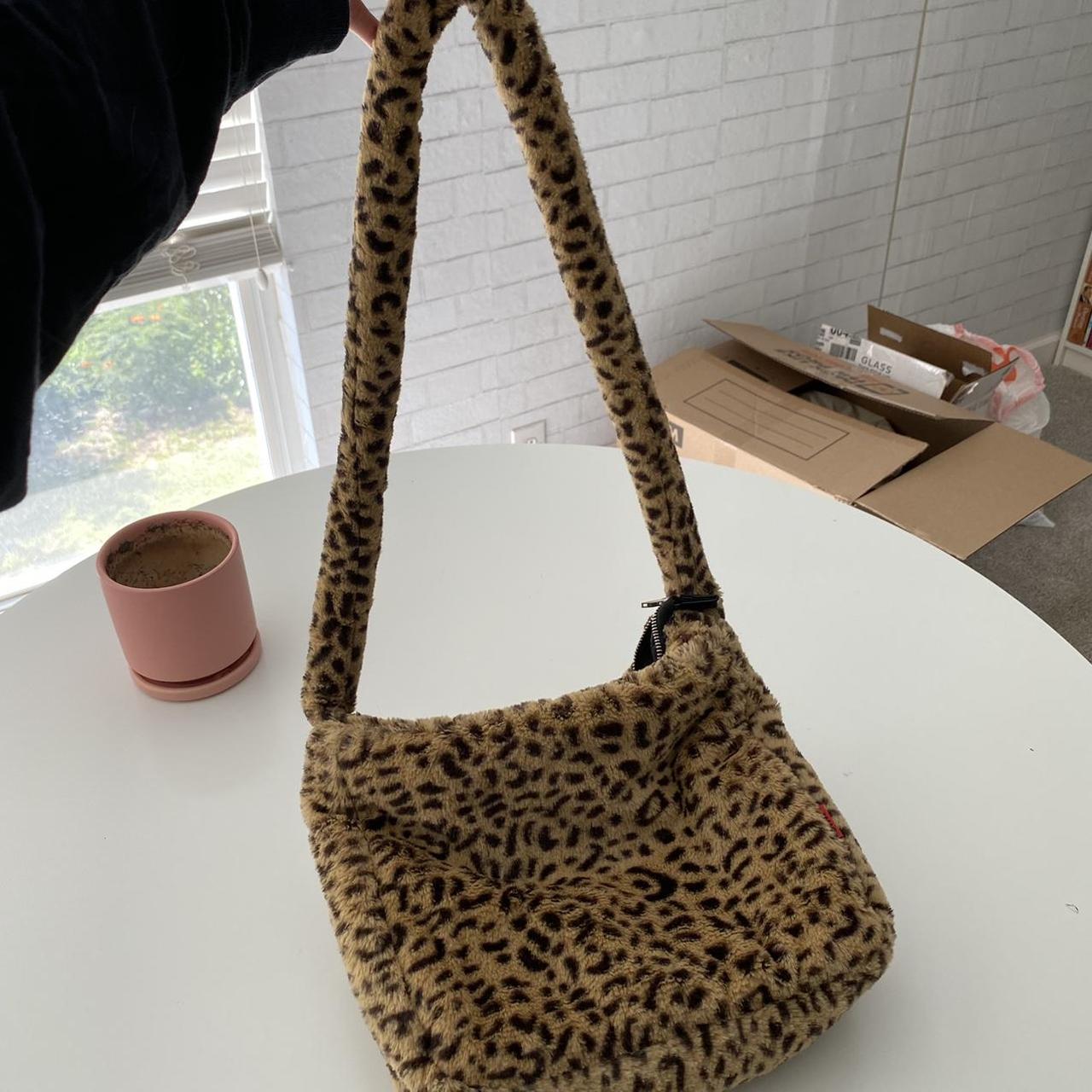 UNIF Faye bag faux fur fuzzy leopard print Used a... - Depop