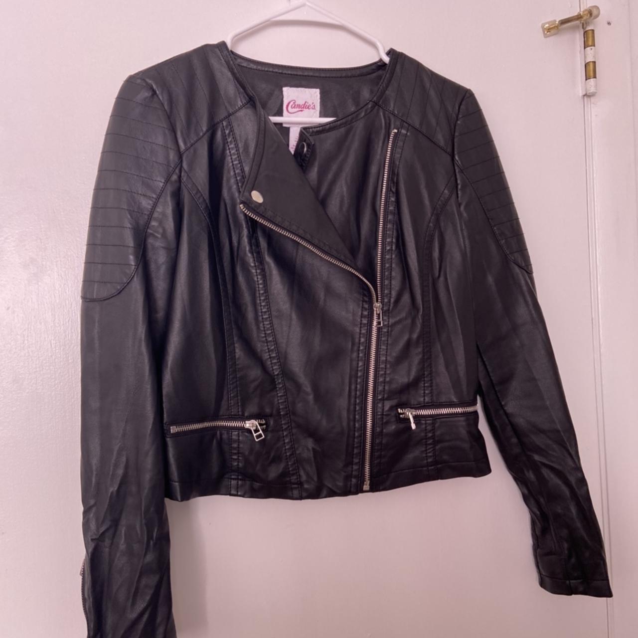 Faux Leather Candie's Jacket. Worn a few times but... - Depop