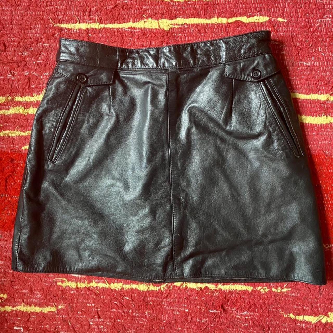 Sick vintage 100% genuine leather mini... - Depop