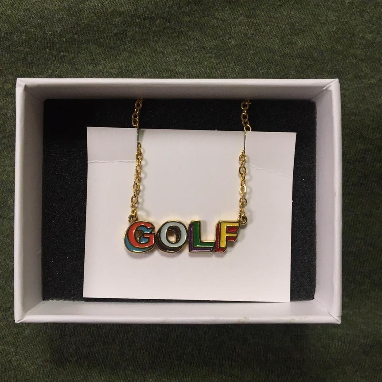 Golfwang 3D Logo Necklace: Perfect condition with... - Depop