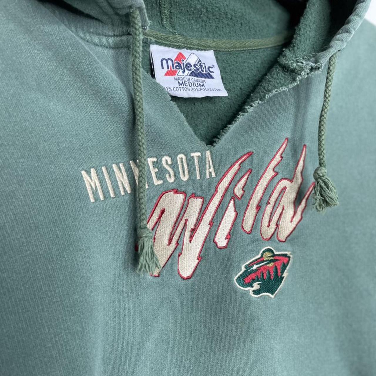 Printify Minnesota Wild Vintage NHL Heavyweight Hoodie Forest Green / L