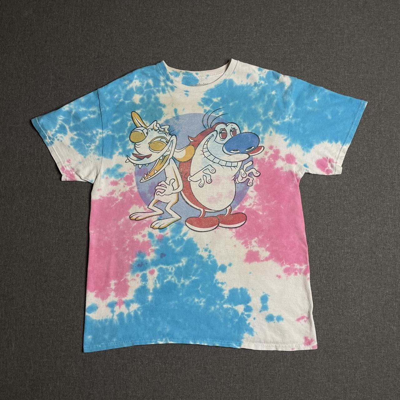 ren and stimpy tie dye shirt