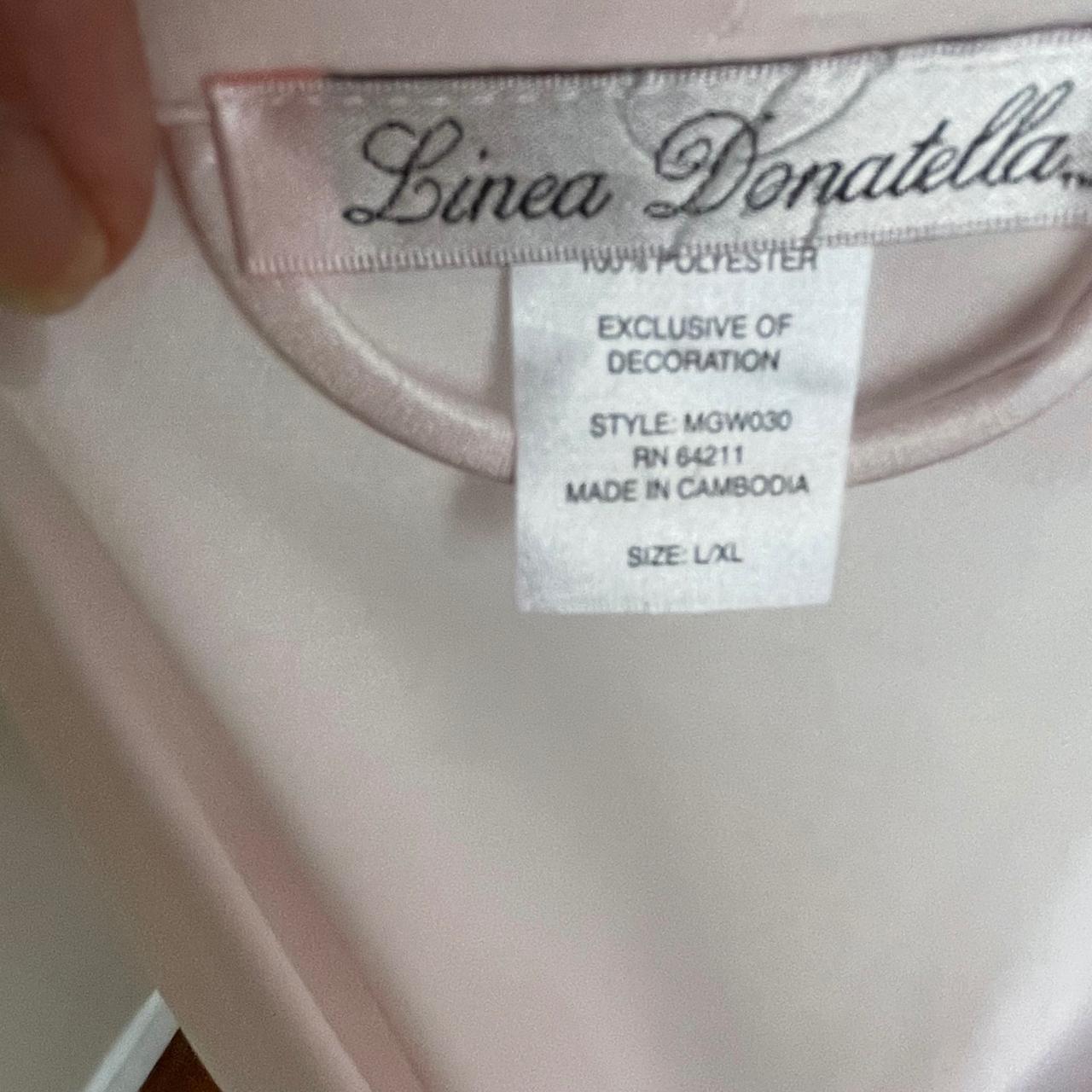 Linea Donatella Women's White and Pink Robe (4)