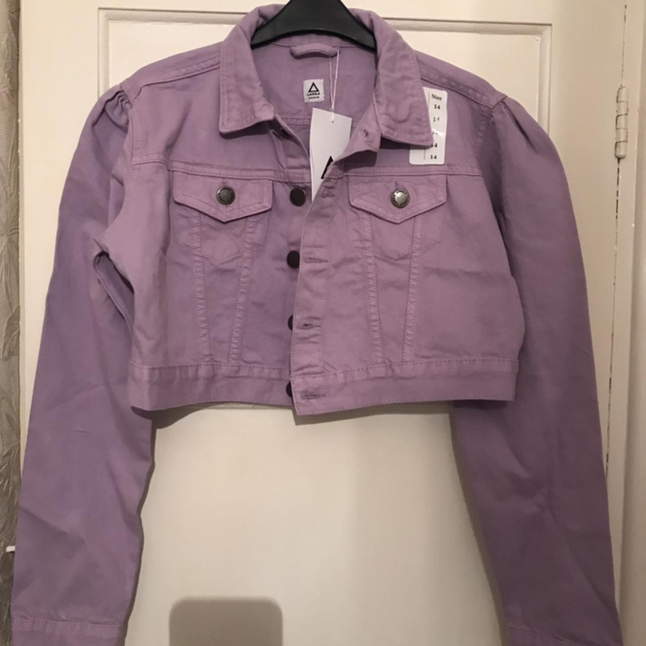 Lilac cropped outlet jacket