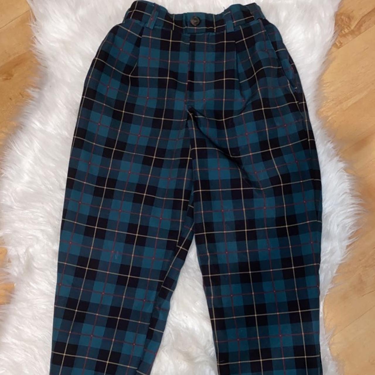 Gingham Pull And Bear Tartan Trousers Pull&Bear Wide Leg Tartan