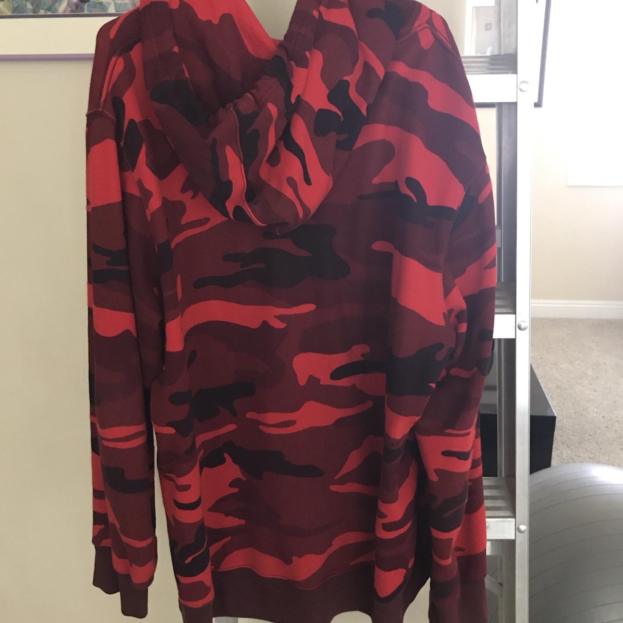 True religion red outlet camo hoodie