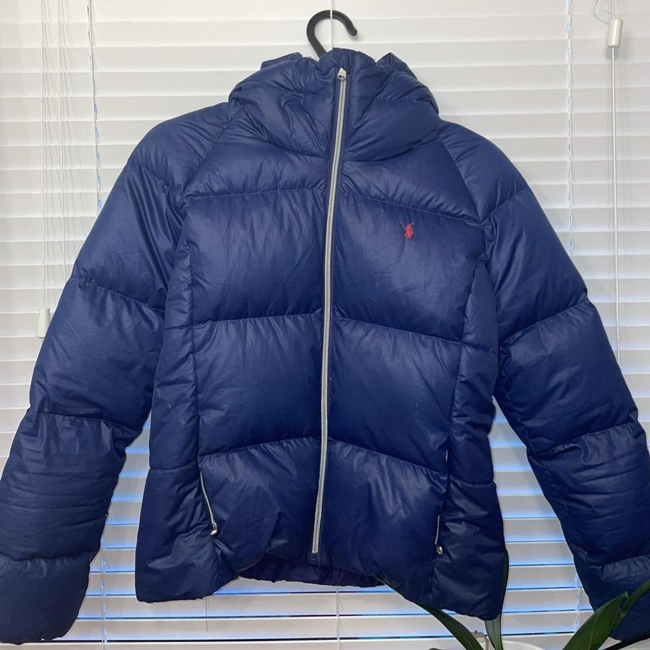 Ralph Lauren puffer Jacket Blue! Really cute!! Good... - Depop