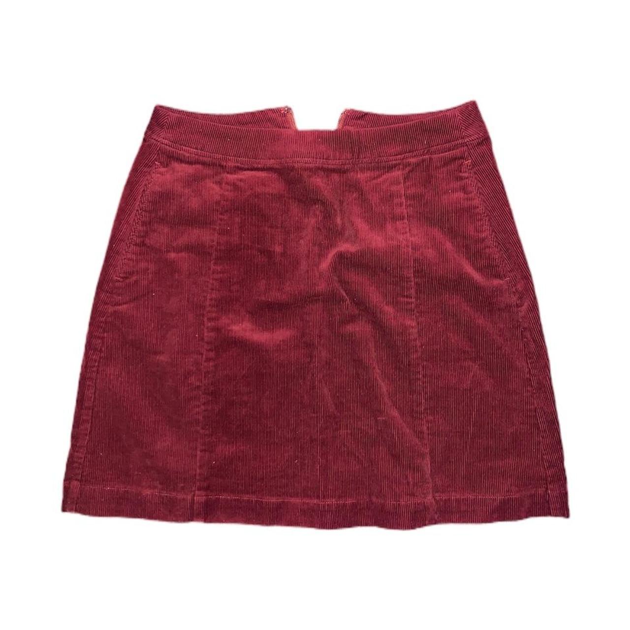 UNIQLO Women's Burgundy Skirt | Depop