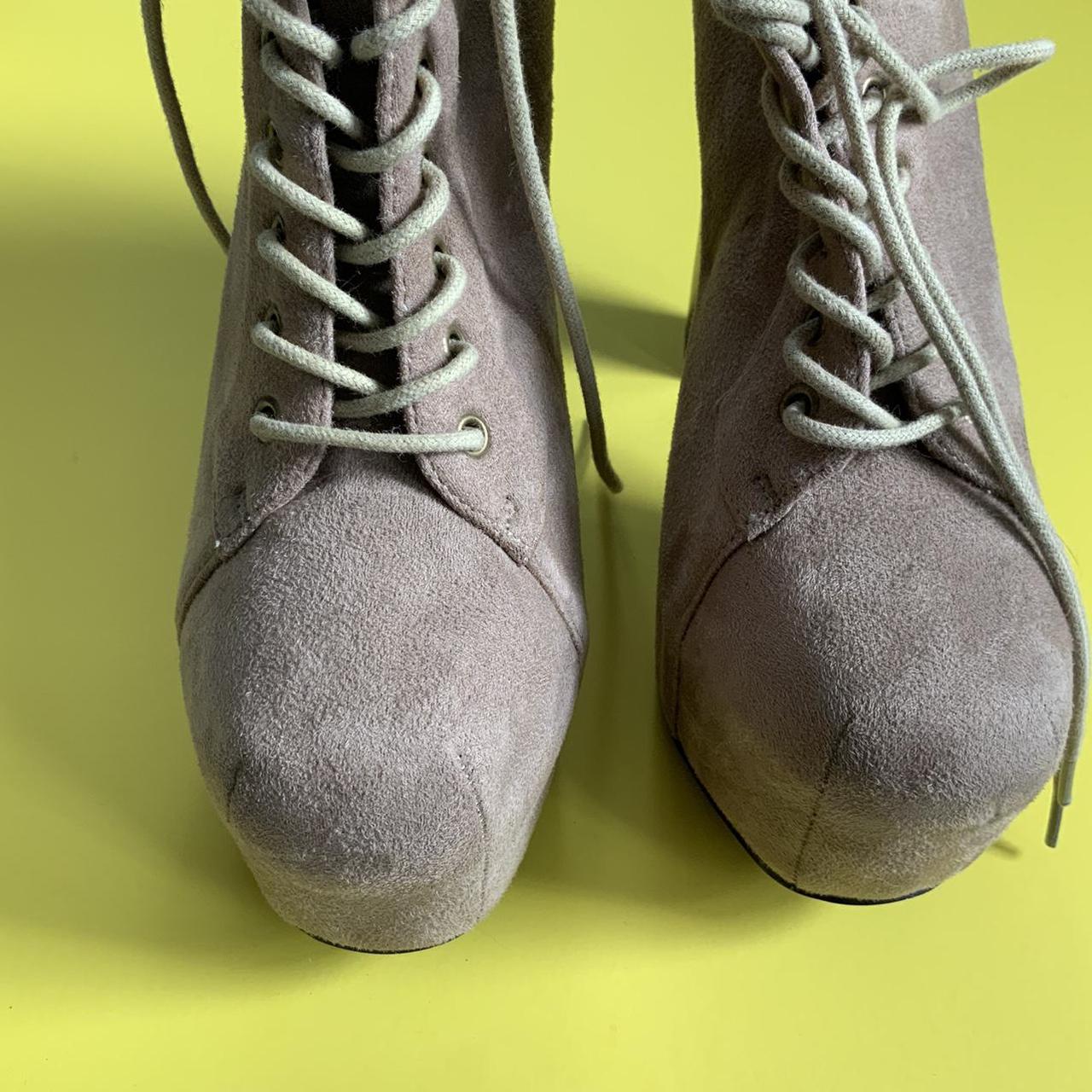 faux lace up boots