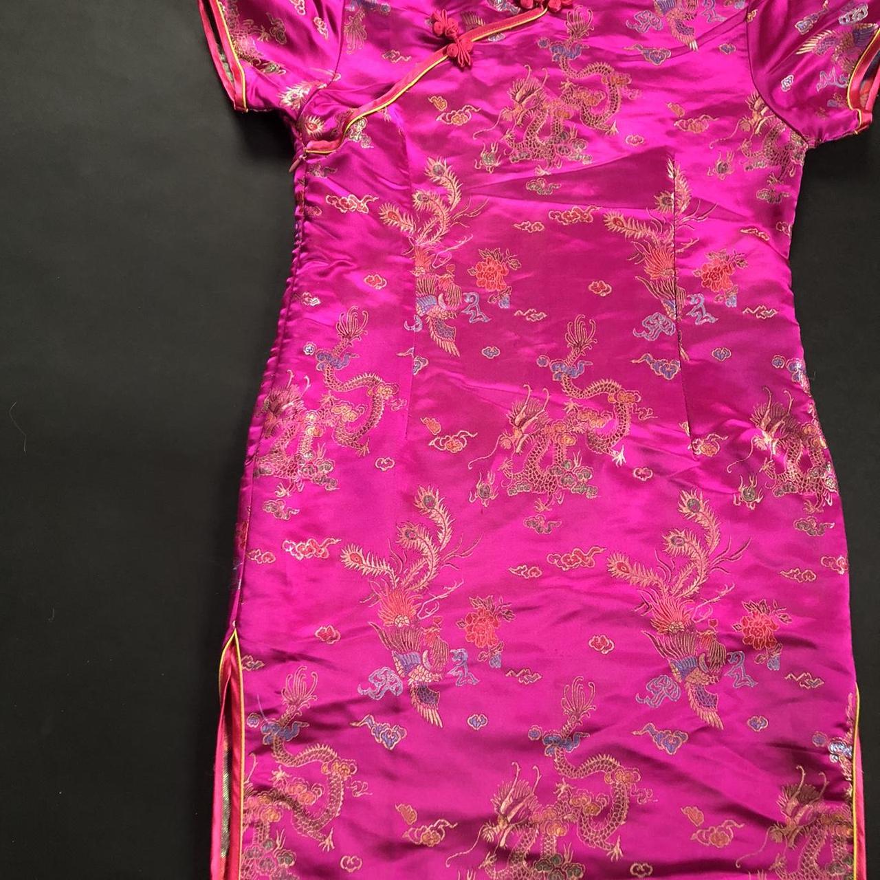 Hot Pink Traditional Chinese Qipao / Cheongsam dress... - Depop