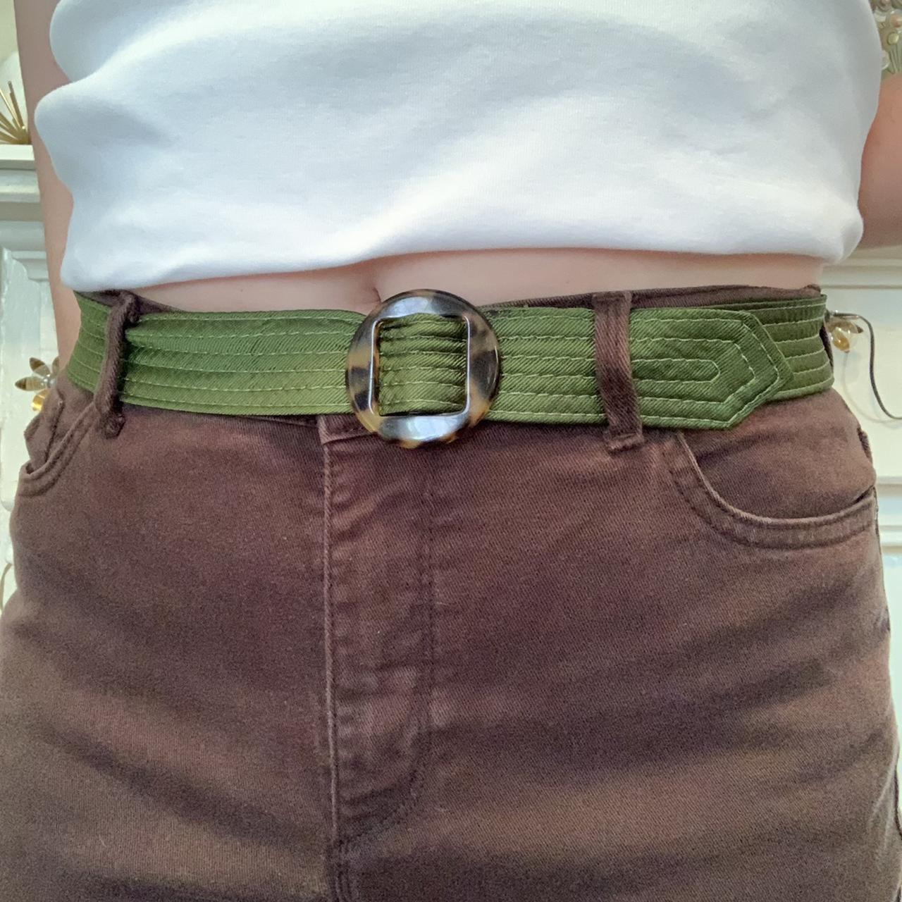 J.Crew Women's Brown and Green Belt | Depop