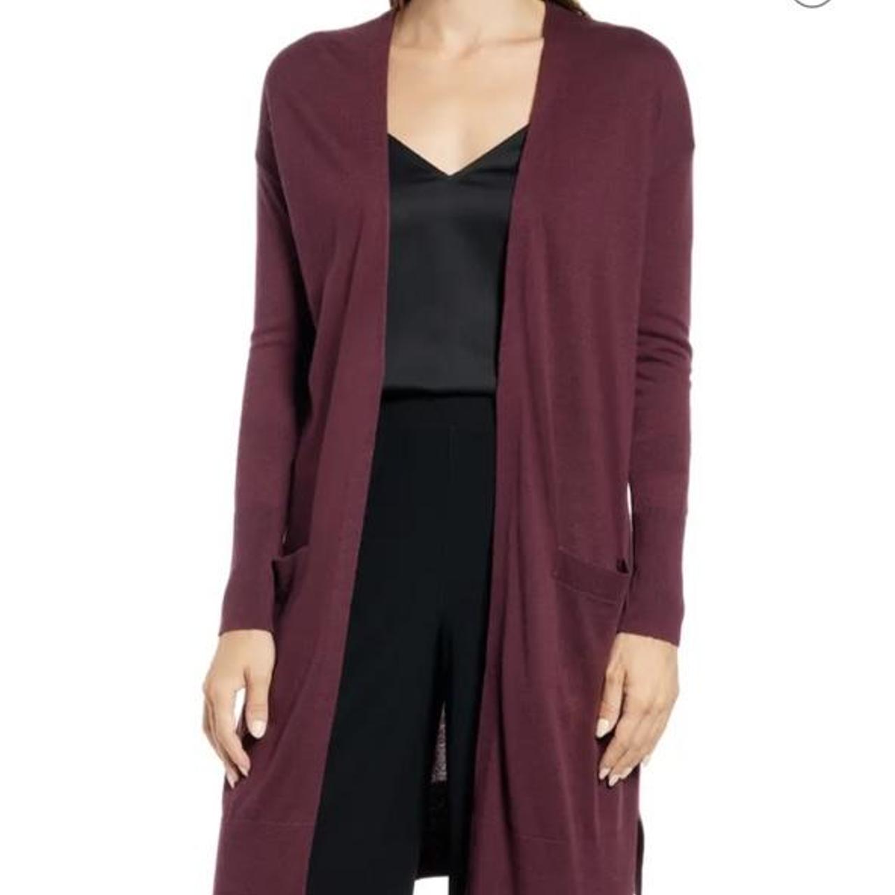 Halogen open clearance front pocket cardigan