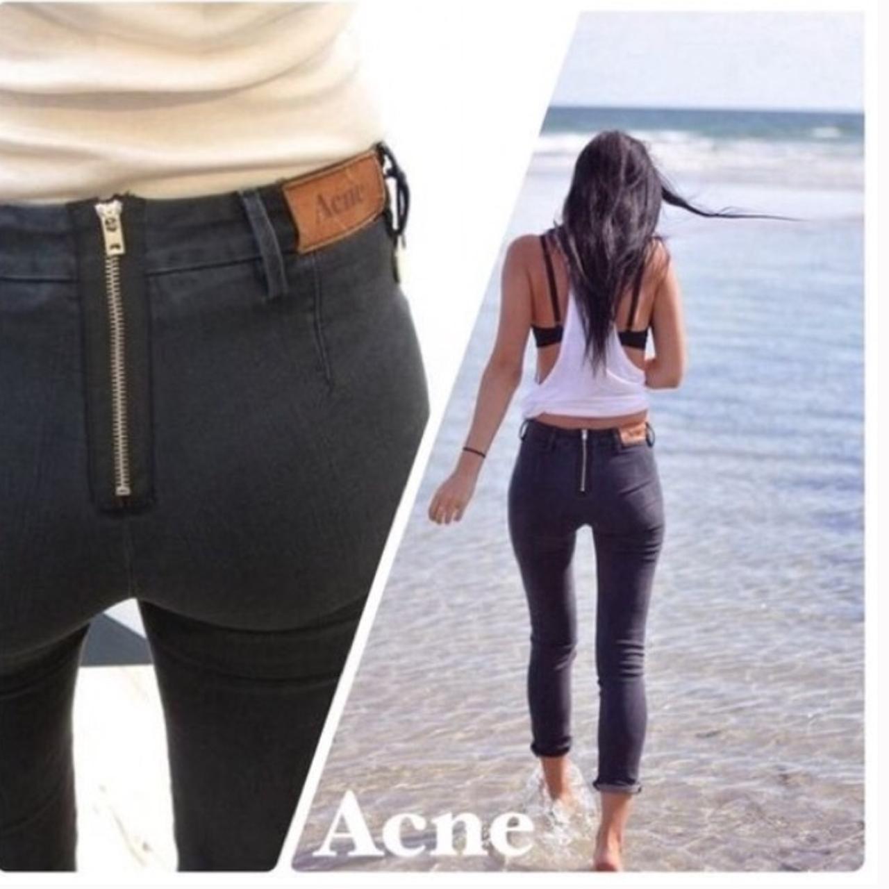 ACNE STUDIOS 'Flex Slim Jeans' back zip and... - Depop