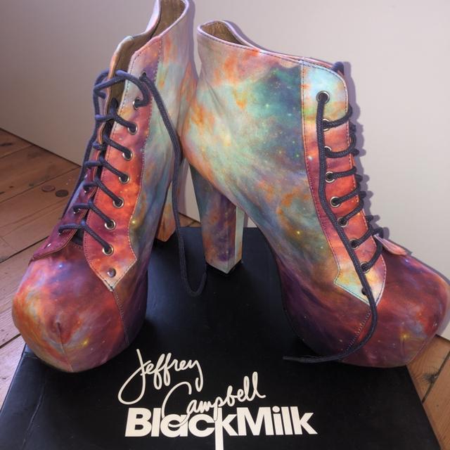 Jeffrey Campbell black milk space lita shoes! They... - Depop