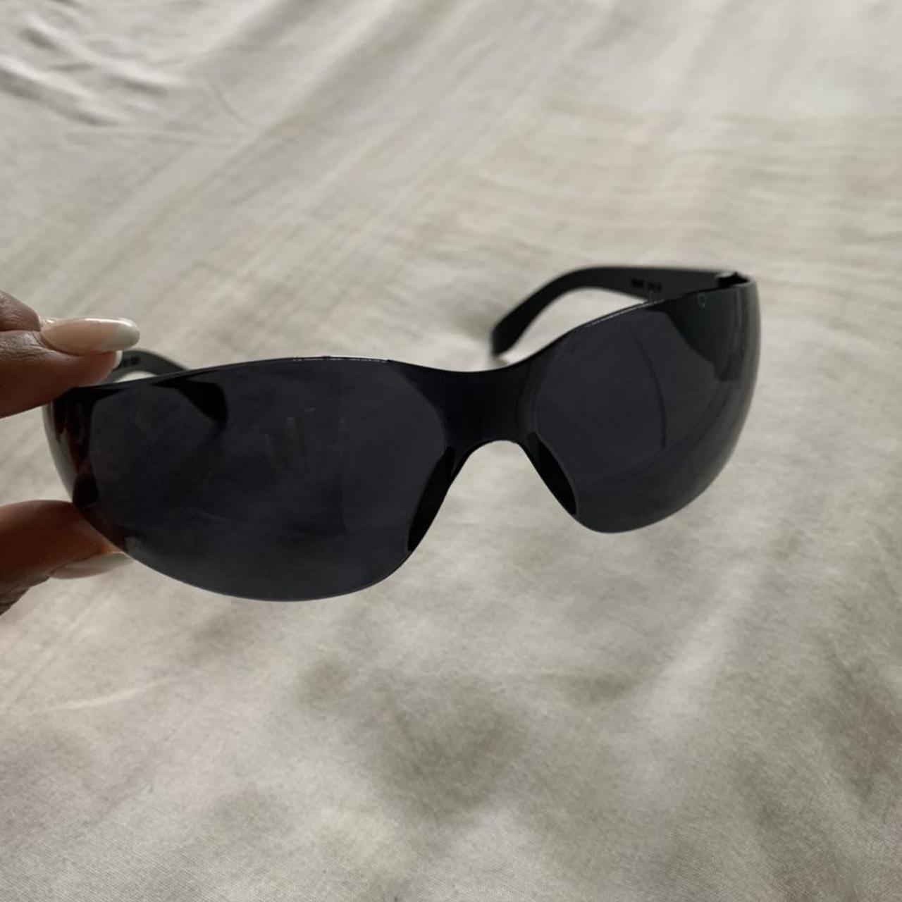 Super cool blacktinted y2k vintagestyle shield... Depop