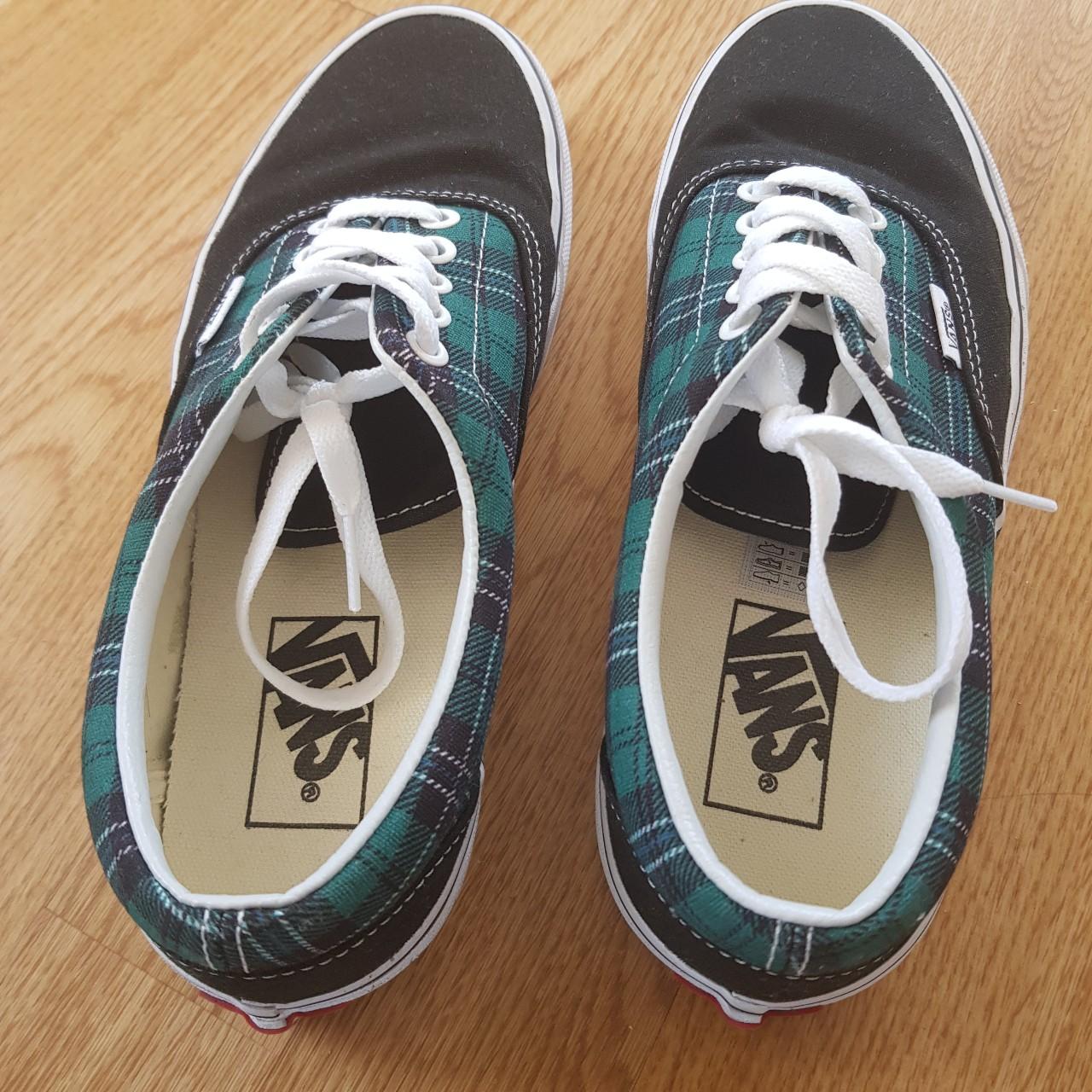 Vans era green tartan check outlet trainers