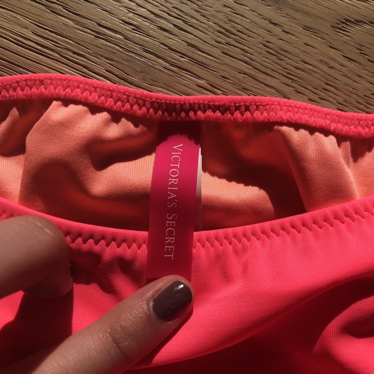 Victoria secret/PINK- hot pink strapless two piece... - Depop