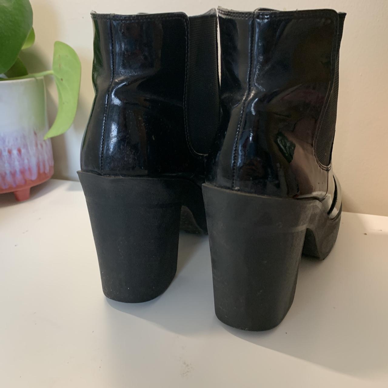 New Look Platform Chelsea Boots - Faux Patent... - Depop