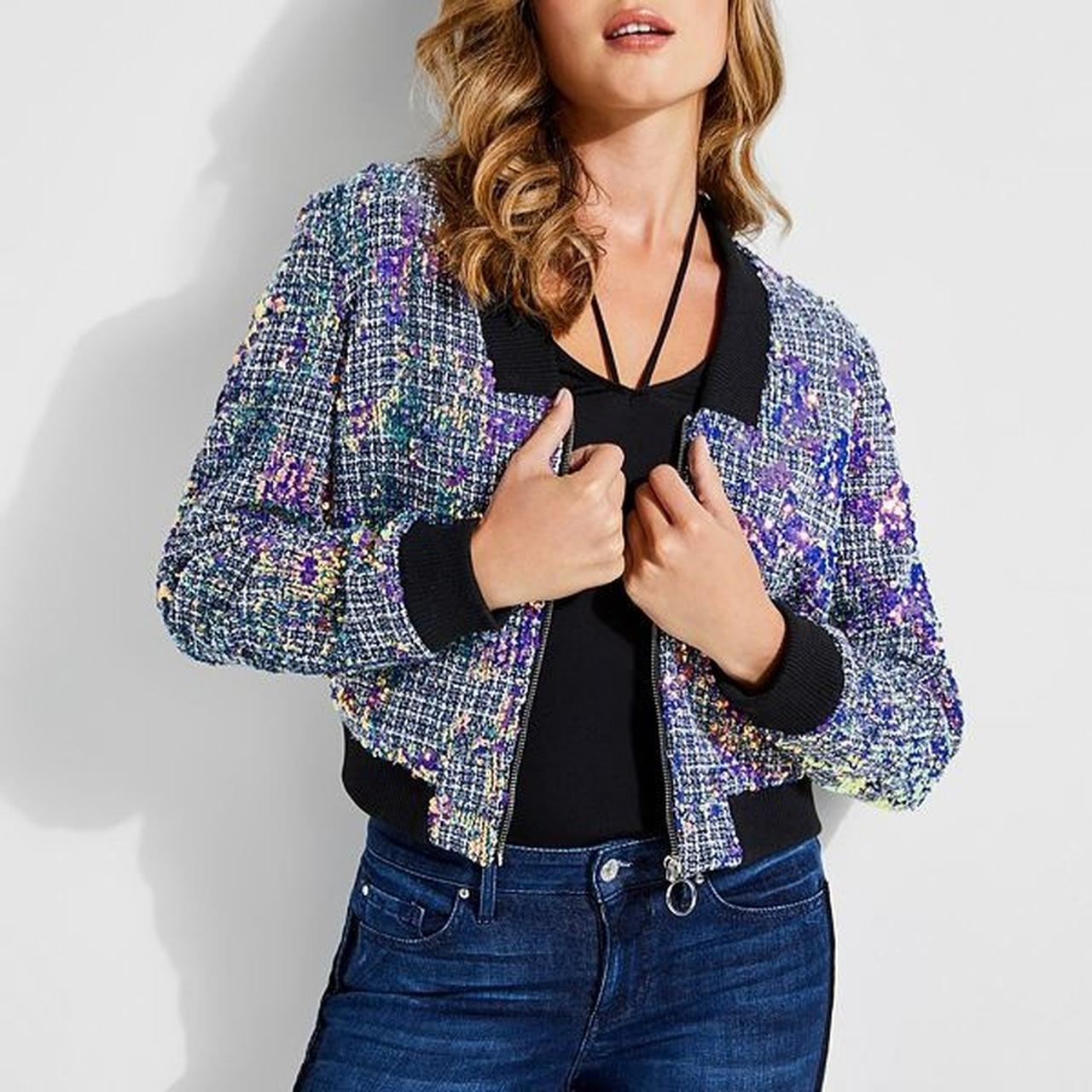 Guess sequin 2024 bomber jacket