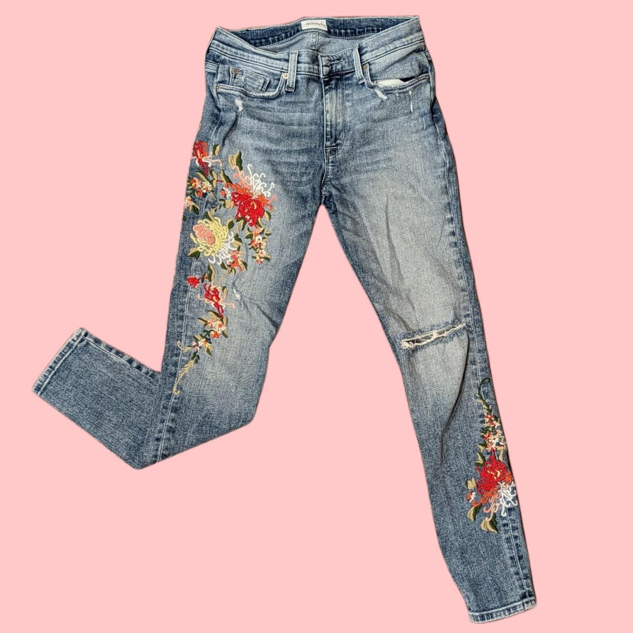 Hudson Jean's style lush floret tagged size 27... - Depop