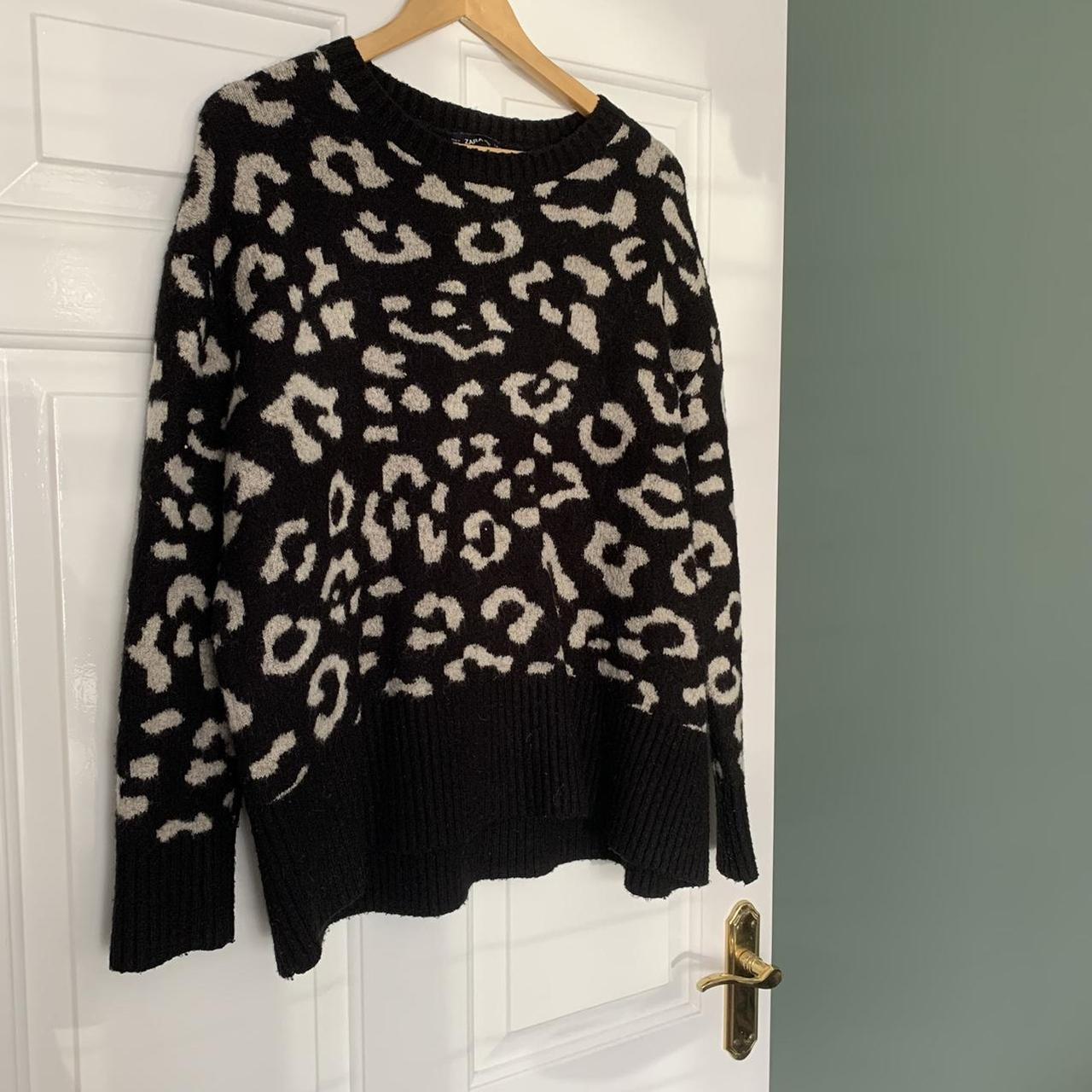 zara leopard print jumper