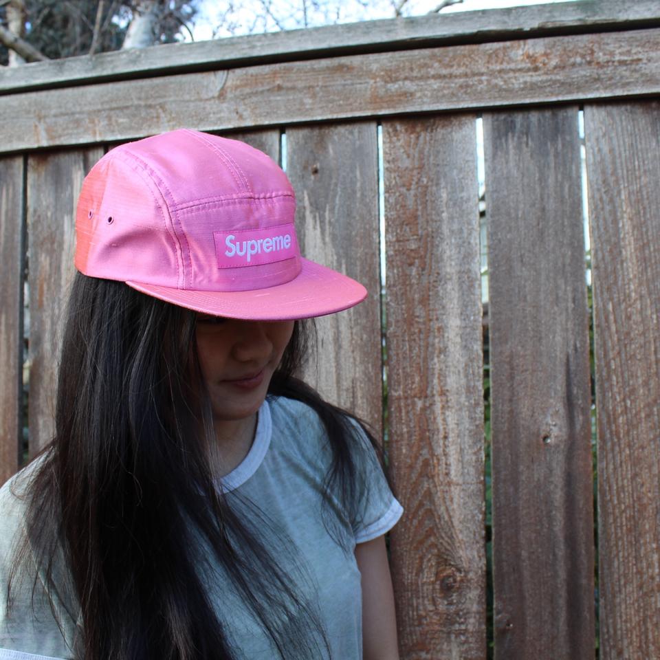 Supreme Raw Silk Camp Cap (pink). Never worn, Free...