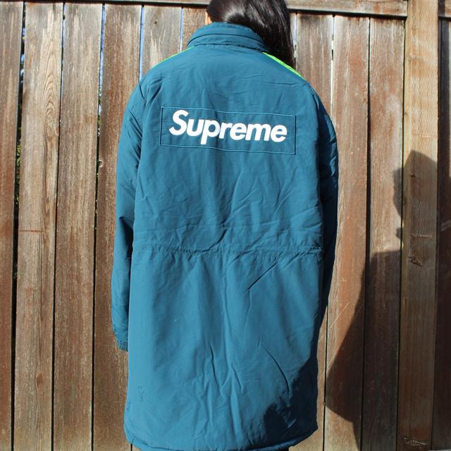 Supreme Stadium Parka Slate Large Brand new! (Worn... - Depop