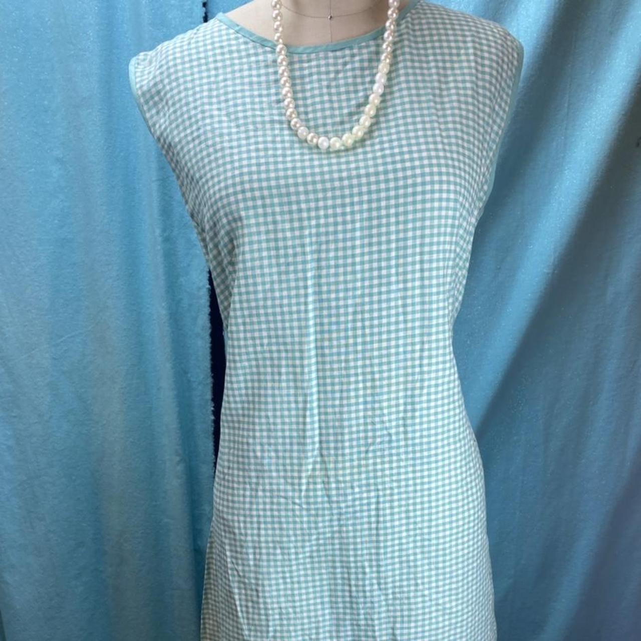 🫐Vintage 1960s Gingham Blue Shift Dress🫐 Perfect... - Depop