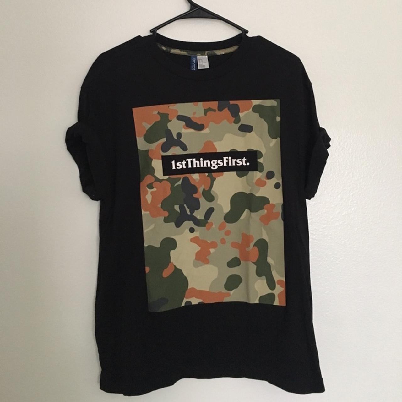 H&m camouflage cheap t shirt