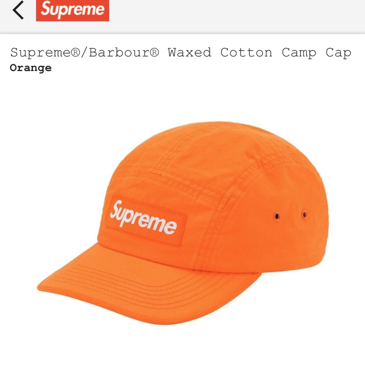 Supreme Barbour Waxed Cotton Camp Hat Sold Out Dead...