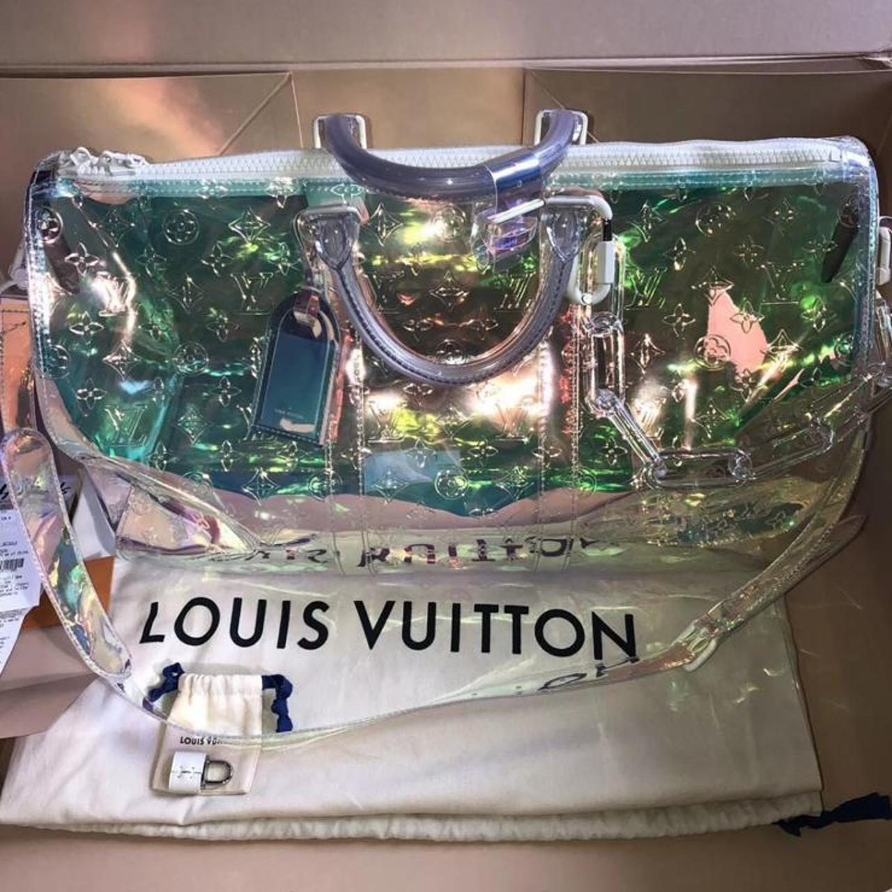 Louis Vuitton Virgil Abloh Iridescent Prism Monogram PVC Keepall