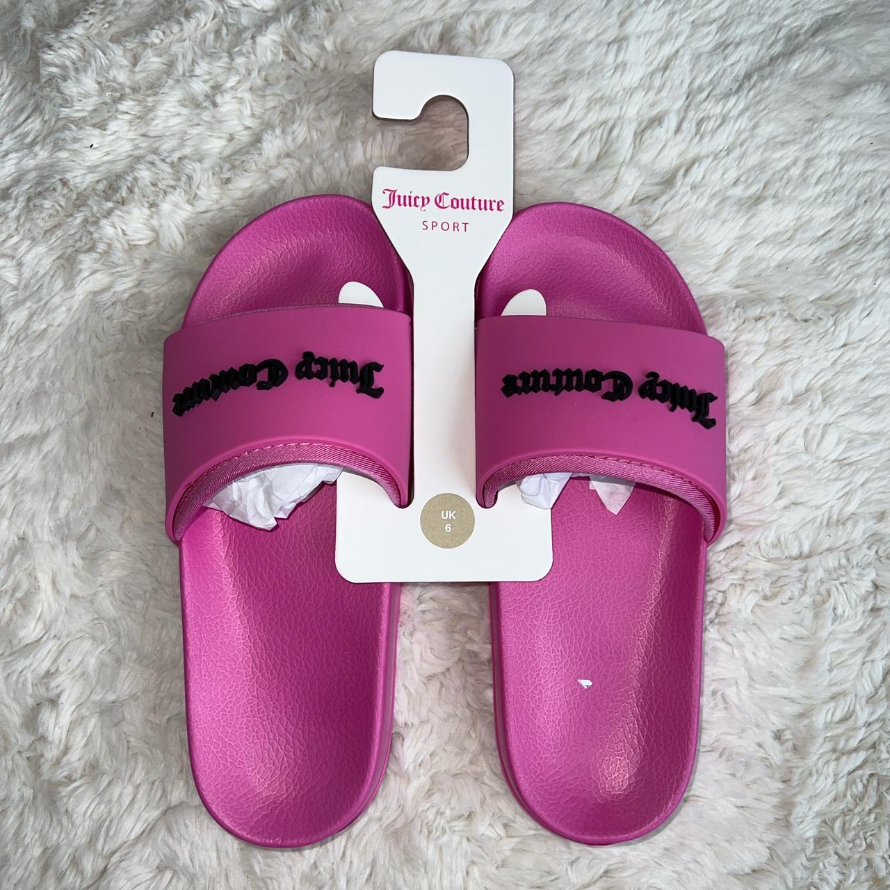 Juicy Couture Women's Pink Slides Depop