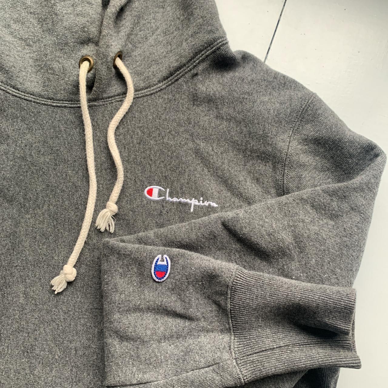 champion reverse weave hoodie dark grey