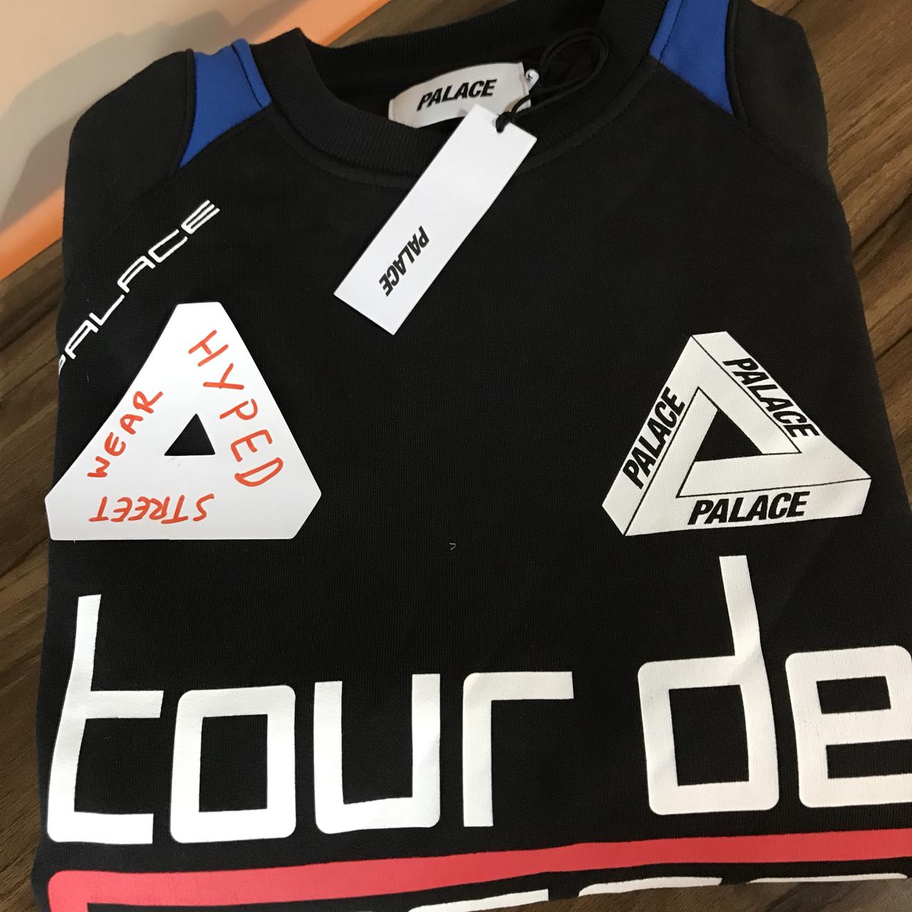Palace Tour De Force Sweatshirt in Black Size | Depop